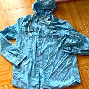 Mens’s O’Neil Hooded jean shirt XXL